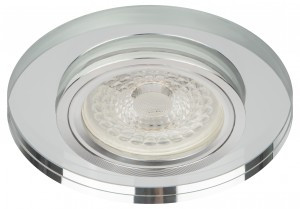 ЭРА DK7 CH/WH св-к встр. 50W MR16 GU5.3 стекло круглое d95 зеркальн./хром