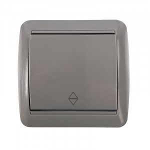 UNIVersal Клио выкл. (проходной) ОУ 1 кл. 10А IP44 серый (корп. ABS) К2230-Gr