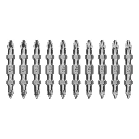 Бита двухстор., PZ2-PZ1х45мм, сталь S2, 10шт. Gross