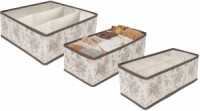 Короб для хранения, 3шт набор: 2шт по 32x16x10см и 1шт 32x32x10см, 17911, Elegance, Еврогарант