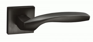 Ручка дверная компл.квадрат.основ. PUERTO Нутелла матовый черный никель INAL 538-03 MBN