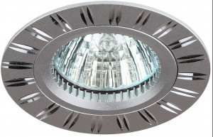 ЭРА cв-к встр алюмин. MR16,12V, 50W серебро/хром KL33 AL/SL/1 (аналог 409487) 8867
