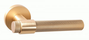 Ручка дверная компл.круг.основ. РЕНЦ Асти золото матовое сатинированное INDH 318-06 SSG