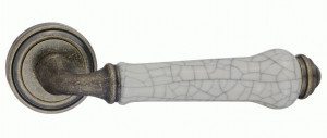 Ручка дверная компл.круг.основ. РЕНЦ Сиракузы бронза состар./состар. керамика INDH 617-16 OB/OC