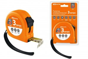 TDM Рубин рулетка 3 м 3 фиксатора, обрезин. корпус, магнит. шир.16мм (12!) SQ1018-0105