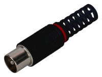 Штекер TV без пайки, чёрный Эра (100!) R-TV05, 6353