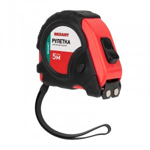 REXANT Рулетка измерительная Профи прорезиненный корпус, магнитная, 5м х 19мм 12-9014