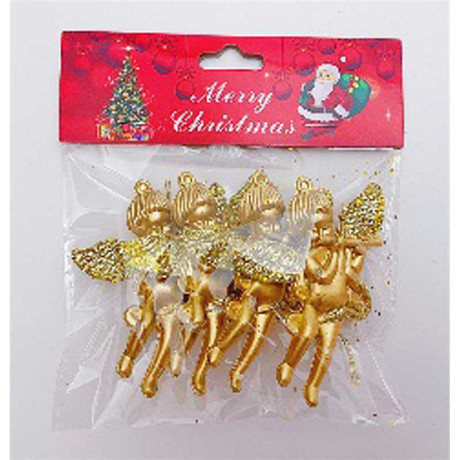 Подвеска JT25-A2286 4 шт 9 см Ангел золото (600)