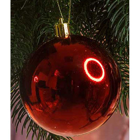 Шар JY-10-3 4шт 8см (глянцевые) красный (64)