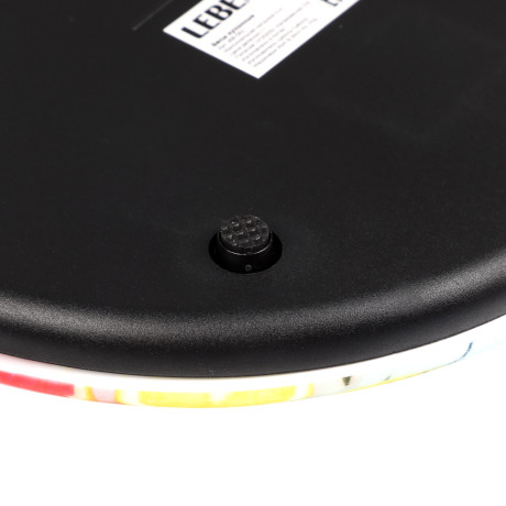 LEBEN Весы кухонные электронные, стекло с дизайном, круг, макс.нагр. 5кг (точн.измер. 1гр)