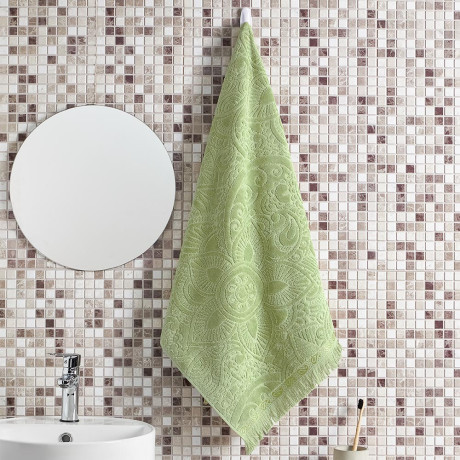 PROVANCE Эвкалипт Полотенце махровое, 100% хлопок, 70х130см, 450гр/м, зеленый