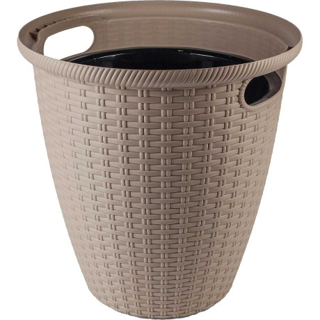 Кашпо "InGreen Rattan" 20л молочный шоколад х5