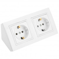 Bylectrica УЮТ роз. 2 мест. угловая ОУ земля, белый, (РА16-772)