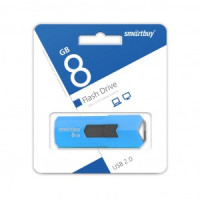 Флэш-диск (флэшка) USB Smartbuy 8GB STREAM Blue выдвижной разъем (SB8GBST-B)