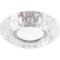 Feron св-к встр. с LEDподсветкой 50W MR16 G5.3 прозрачный 100x100x30 CD987 32664