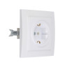 FORZA Розетка скрытой установки с зазем. контактом RS 16-133-Б, 250В, 16А, IP20, 85x85x46 мм, белая