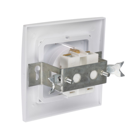 FORZA Розетка скрытой установки с зазем. контактом RS 16-133-Б, 250В, 16А, IP20, 85x85x46 мм, белая