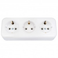 Bylectrica роз. ОУ 3 мест. бел. (земля, корпус ABS) РА16-243