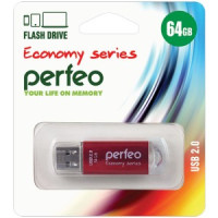 Флэш-диск USB 64GB Perfeo Perfeo E01 Red economy series