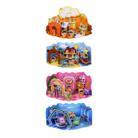 ХОББИХИТ Набор для творчества "Домик мечты", 21х28,5см,EPS, бумага, 4 дизайна