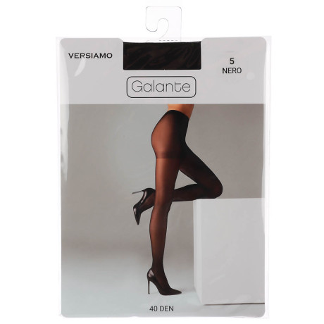 GALANTE Versiamo Колготки 40 DEN с шортиками, 85% полиамид, 15% эластан, размер 5, цвет черный