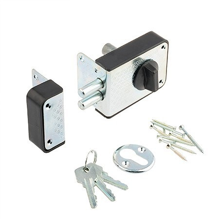 Замок накл ЗН1-1 (ХРОМ, личина на корпусе) Пенза (в пакете)  \12