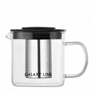 Чайник заварочный 600мл, GL 9358 стекло/пластик, фильтр нерж сталь Galaxy LINE