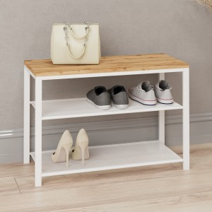 Подставка д/обуви (скамья) Торонто 23Л (3полки) 67*30*45см (белый) до 8кг СКТ23Л Б под заказ ЗМИ