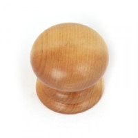 Ручка-кнопка дверная дерево круглая Карельская береза Й-Ола инд. уп. (24)