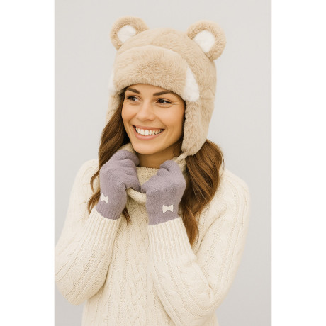 GALANTE Шапка-ушанка, р.56, 100% полиэфирное волокно, цвета в ас-те, ОЗ25-17