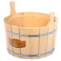 Ушат &quot;шайка&quot; 12л, пластиковая вставка, липа, 32692 Банные штучки