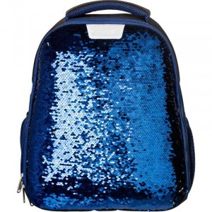 Ранец №1 School   Sparkle Blue, ортопед. Спинка, двусторонние пайетки 843408
