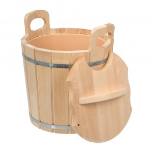 Запарник 12л с крышкой, с пластиковой вставкой, липа, 3709 Банные штучки