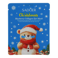 Патчи для глаз увлажнение и сияние 1 пара тм SADOER Merry Xmas, 7,5 гр, черника и коллаген