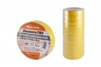 TDM Изолента 19/20 ПВХ профессиональная 0,18х19мм Желтая 20м (10!) SQ0526-0062