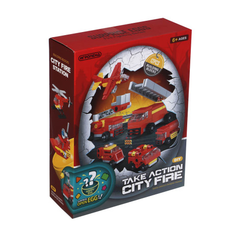 ИГРОЛЕНД Конструктор "Спецтранспорт" в шаре, 6,5х6,3 см, ABS, 12 видов