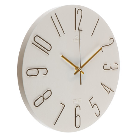 Часы настенные d=30см, корпус белый+золото "Классика", арт.3010-002