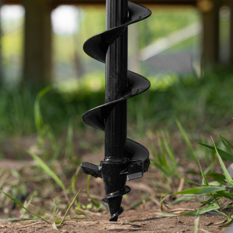 Шнек для грунта ER-80, диаметр 80 мм, длина 800 мм,соединение 20 мм, съемный нож Denzel