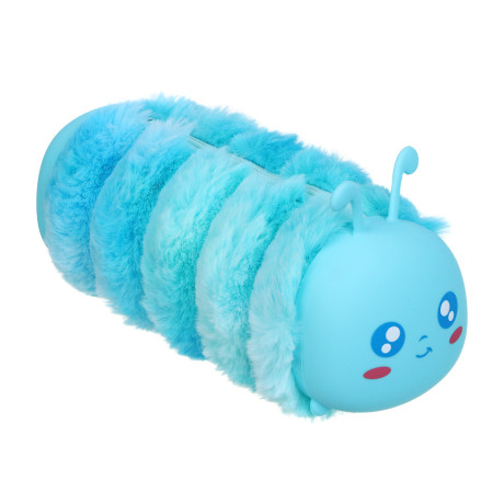 Пенал фигурный 22-23,5х8см, плюш, полиэстер, силикон, 2 дизайна