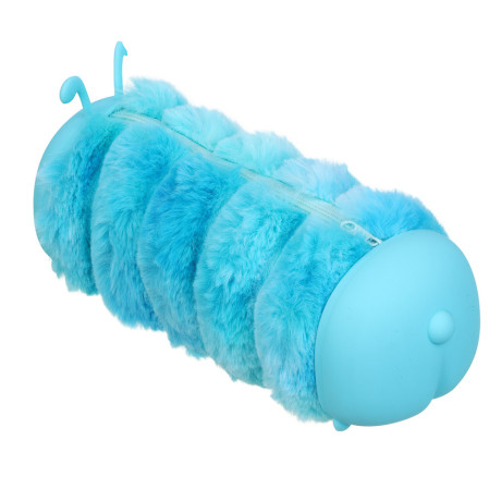 Пенал фигурный 22-23,5х8см, плюш, полиэстер, силикон, 2 дизайна