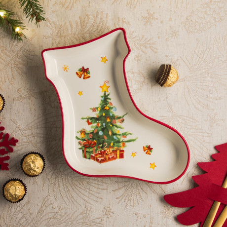 MILLIMI Лесная сказка Блюдо в форме сапожка, 25,5х19,5х3,5см, керамика