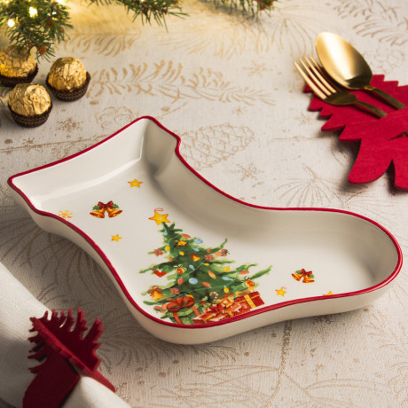 MILLIMI Лесная сказка Блюдо в форме сапожка, 25,5х19,5х3,5см, керамика