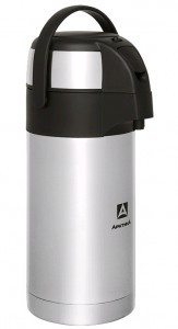 Термос с пневмонасосом Арктика 501-3000, 3л, нерж. сталь, сохраняет тепло 32ч.