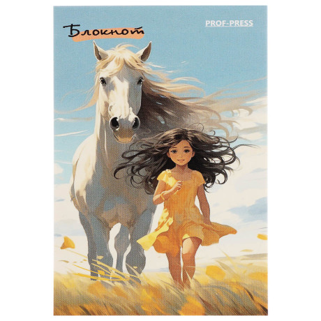 Блокнот А7, 48л, офсет, обложка картон, склейка, в ассортименте