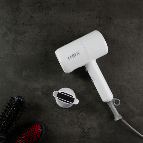 LEBEN Фен для волос, 2000 Вт, 3 режима обдува, 220-240В, белый