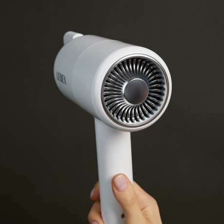LEBEN Фен для волос, 2000 Вт, 3 режима обдува, 220-240В, белый