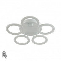 LUMION 8027/55CL LEDIO LN25 бел/акрил люстра св/*д управл. LED 55W 2K-4K-6K 220V пульт ДУ KALIFA