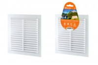 TDM вент. решетка неразъемная 150х150мм с москитной сеткой, бел. (10!) (РФ) SQ1807-0086