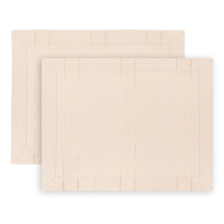 BY COLLECTION Стэйн Салфетка сервировочная, 2шт в комплекте, 35х45см, 100% хлопок, бежевый