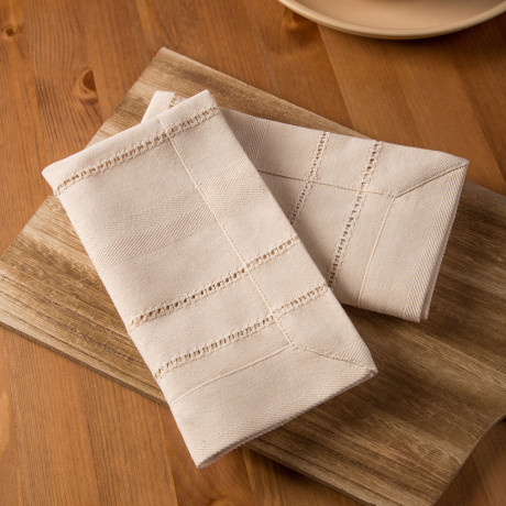 BY COLLECTION Стэйн Салфетка сервировочная, 2шт в комплекте, 35х45см, 100% хлопок, бежевый